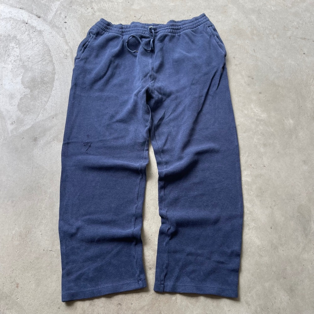 Vintage Polo Ralph Lauren Navy Blue Sweatpants XL Distressed Drawstring Lounge